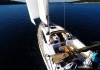 Segelyacht TeakDeck Segel Cockpit Segelyacht elan 45 impression Segelboot